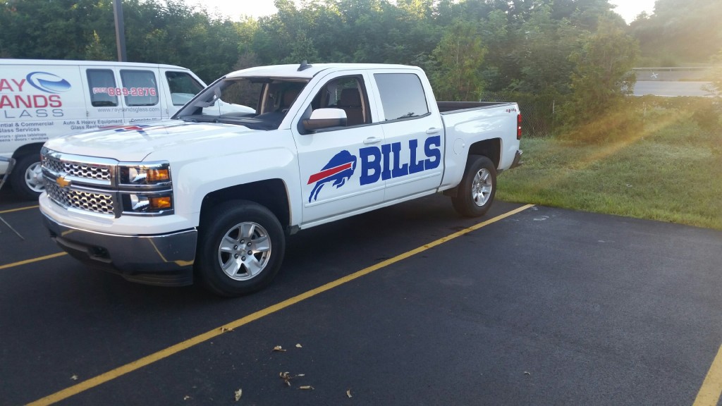 Ray Sands Glass Van & Buffalo Bills Truck